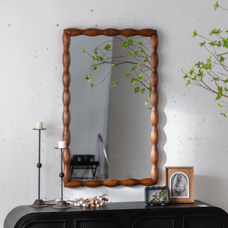 Miroir avec cadre en bois massif