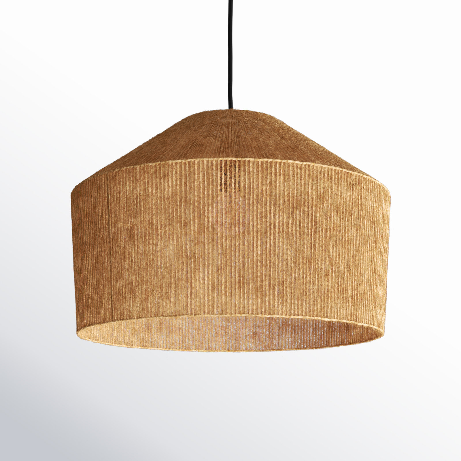 Lowan Single Light Burlap Pendant