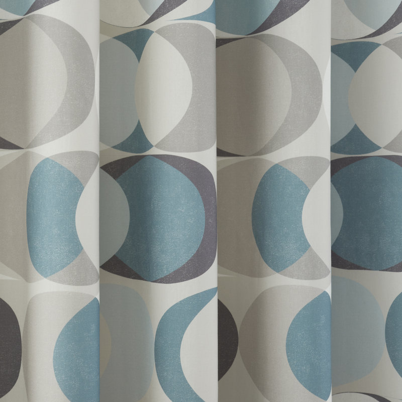 Sander Polycotton Eyelet Curtains, Duck Egg, Width 168 x Drop 183cm