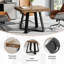 Table de conférence carrée 31,5 "avec bord cannelé et base géométrique-732680054