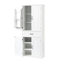 Solution de rangement pour salle de bain: Armoire haute blanche avec tiroir pour des arrangements polyvalents