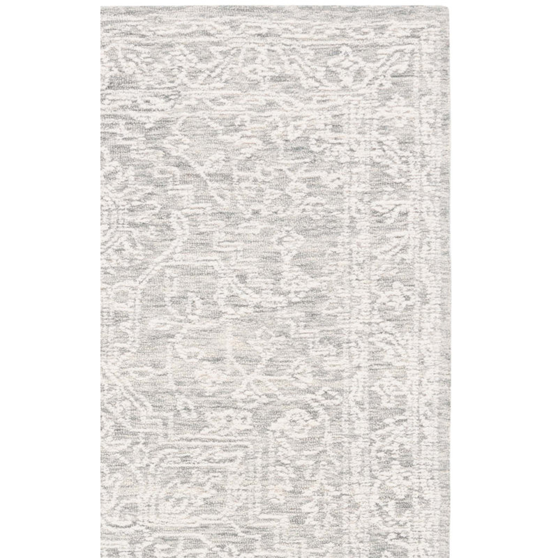 Patrizi Ebony Hand Tufted Wool Cotton Oriental Rug in Beige/Gray/Ivory, Runner 2'3" x 9'