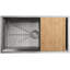 Poise® 33" L x 18" W x 9.75" Under-Mount Single-Bowl Kitchen Sink with Cutting Board and Bottom Bowl Rack-10529489
