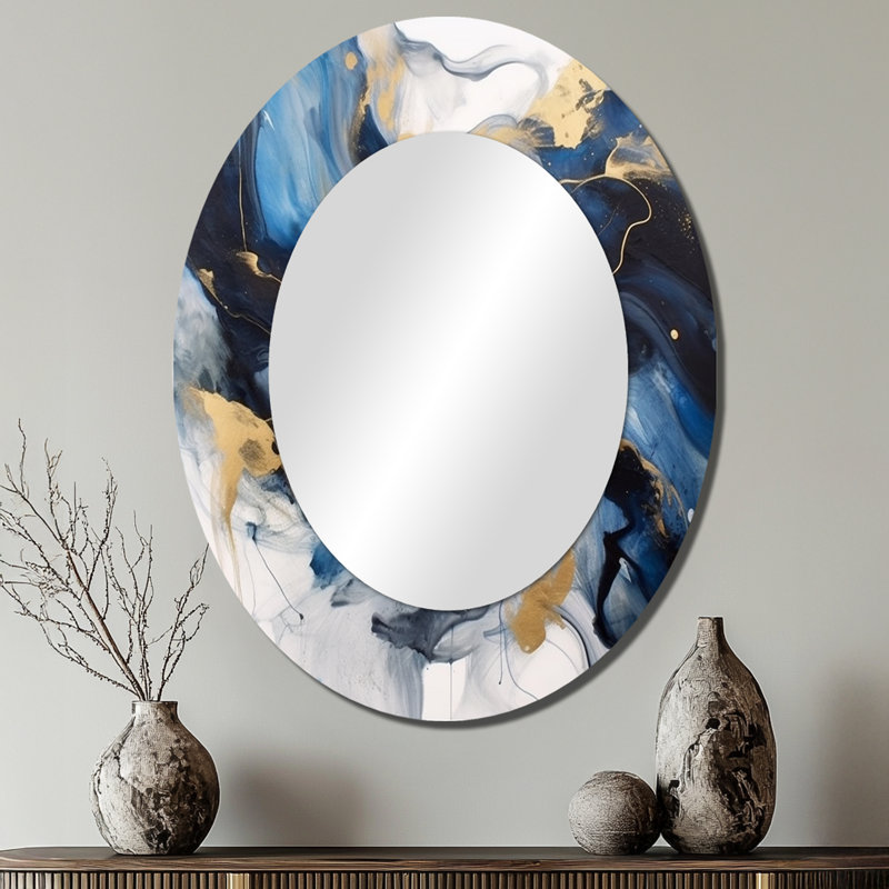 McKibbens - Miroir abstrait en métal, 40 po x 30 po