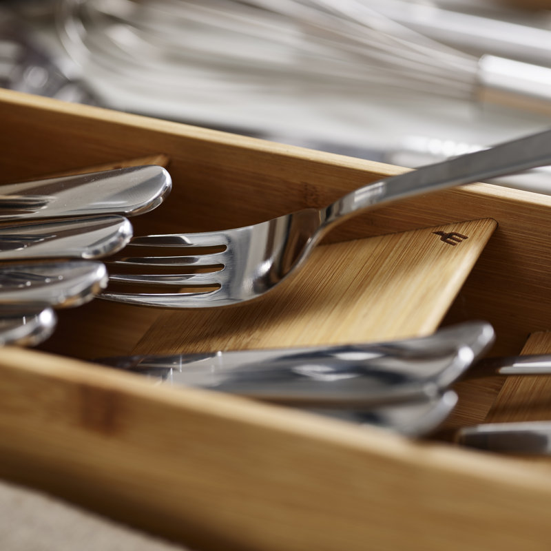 DrawerStore Bamboo Compact Cutlery Organizer