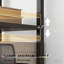 Bureaux noirs compacts, tiroirs en tissu, mobilier de bureau moderne