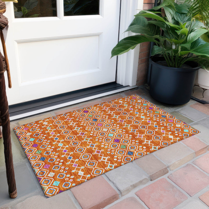 Tapis rectangulaire Aleighna avec envers antidérapant, Rectangle 1 pi 8 po x 2 pi 6 po