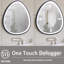 Miroir de salle de bain à brouillard à intensité variable, 32 po, gris acier, encadré pour une atmosphère relaxante à intensité variable