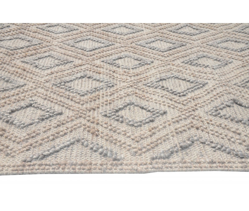 Tapis gris et brun Dhurrie 5 pi x 7 pi