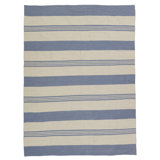 Wendy Jane Flatweave Striped Area Rug in Chambray/Ivory/Blue