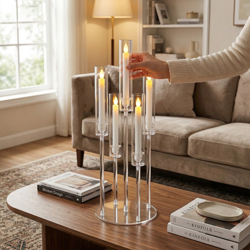 Candelabra with Candle Included, Set of 4