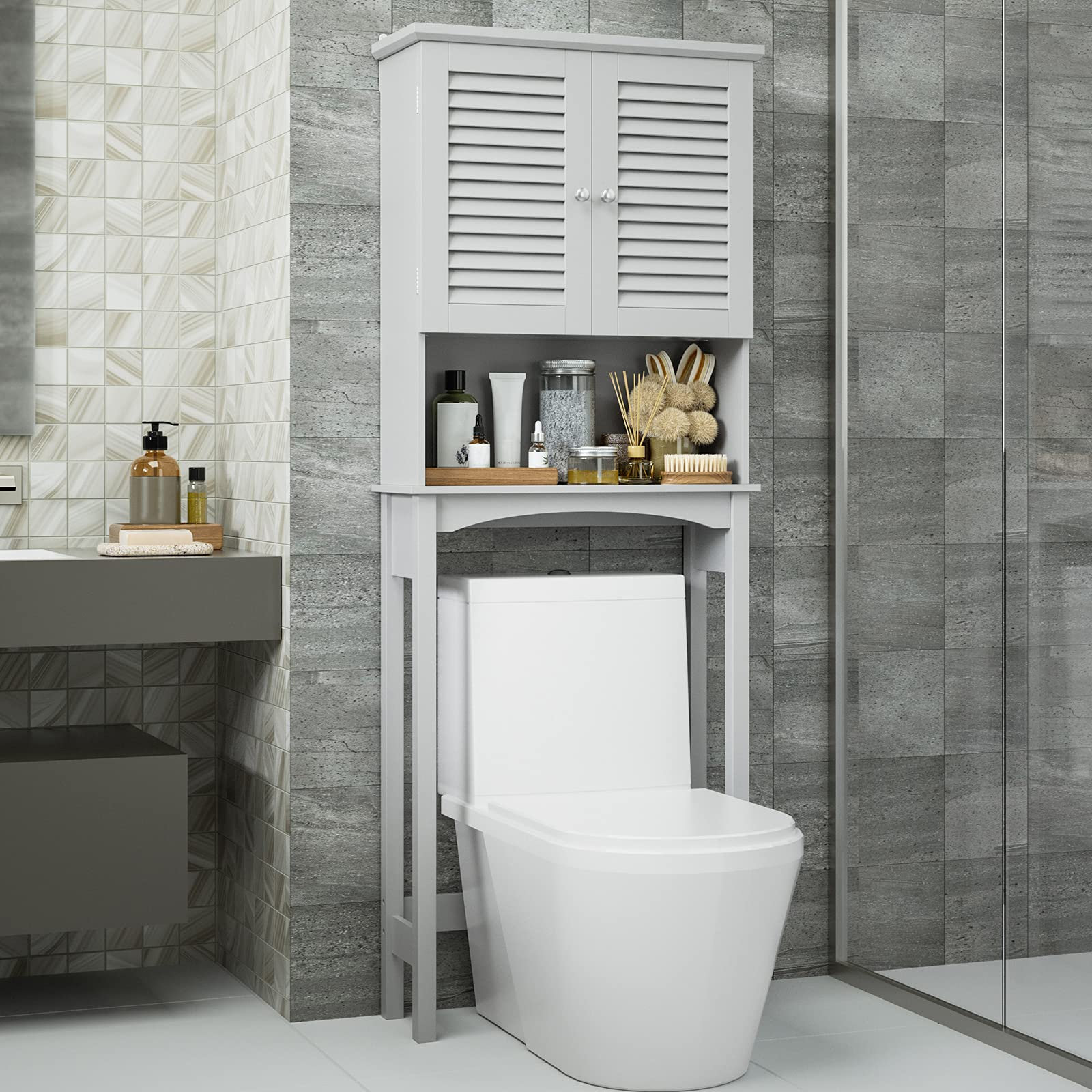 Red Barrel Studio® Crenshaw Freestanding Over-the-Toilet Storage & Reviews