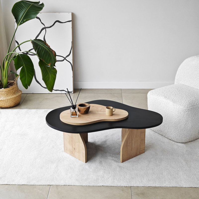Table basse, Chêne saphir, Noir / chêne saphir
