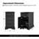 Williams End Table With Hooded Caster Wheels And Built-In Outlets
