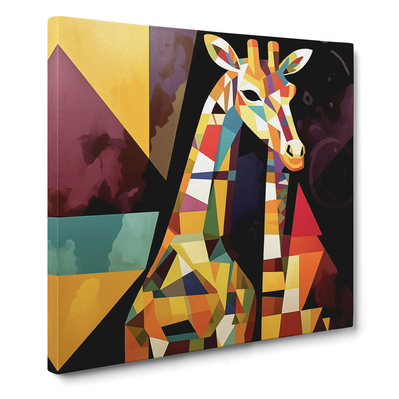 Giraffe Constructivism No.1 - Print, 50cm H x 50cm W x 3cm D