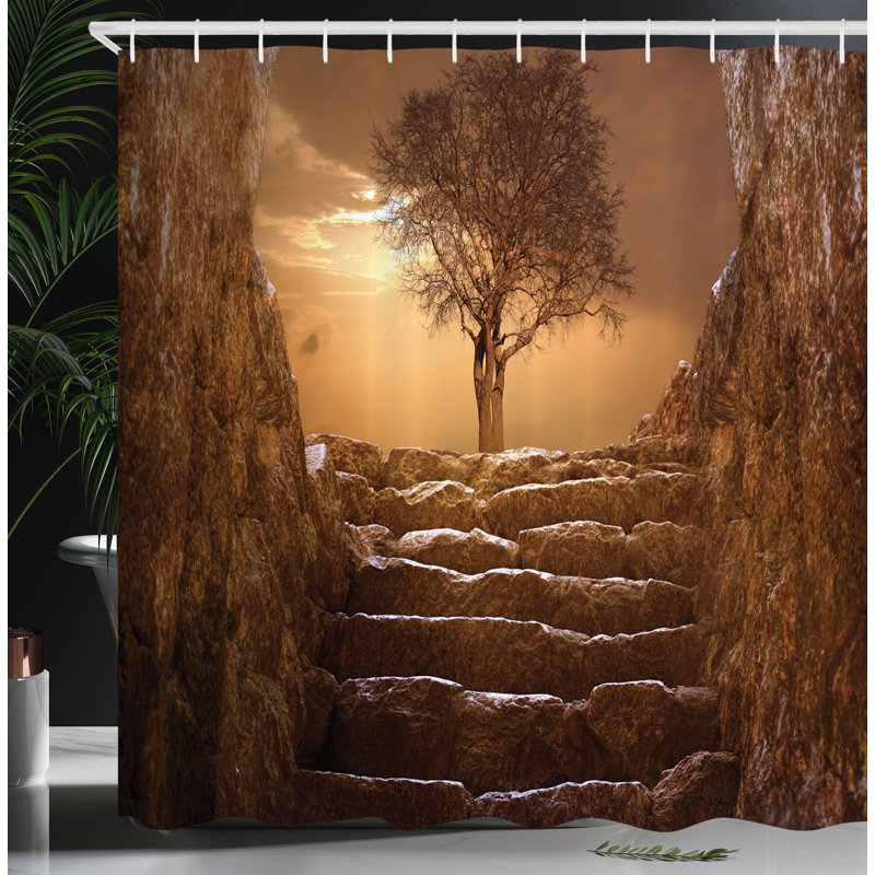 Shower Curtain with Hooks Included, 84"H x 69"W