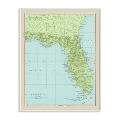 " Map of Florida " Graphic Art Print