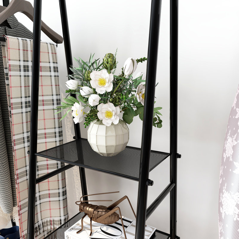 Koebe 17.72'' Metal Clothing Rack, Black