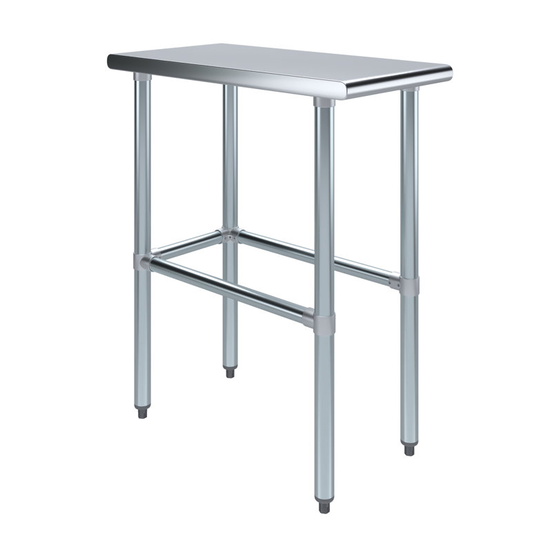 Table de travail en acier inoxydable, H 35 po x L 15 po x L 30 po