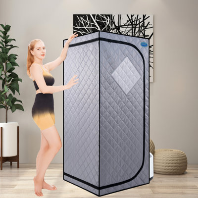 Portable Grey Steam - Home Spa Bliss Hub. 2.2l Capacity Generator. 150f Max Temperature. Accredited. Remote Operated With Timer. Foldable Chair Supplied. Waterproof & Heat Insulating. , Leak-, . 9