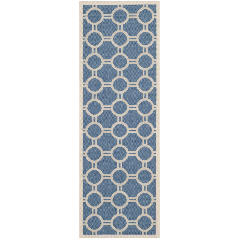 Courtyard Performance Geometric Rug, Runner 2'3" x 6'7"