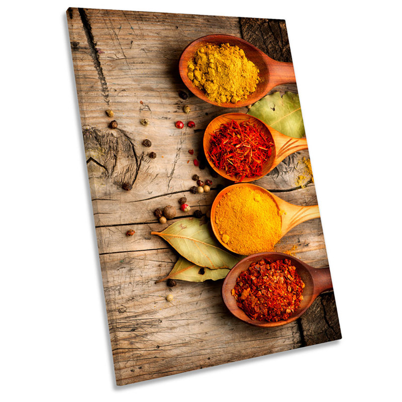 Spices Herbs Kitchen - Wrapped Canvas Print, 61cm H x 40.6cm W x 2cm D