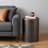 21" Copper Metal Round End Table