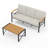Patio Sofa With Cushions And Coffee Table-1073571738