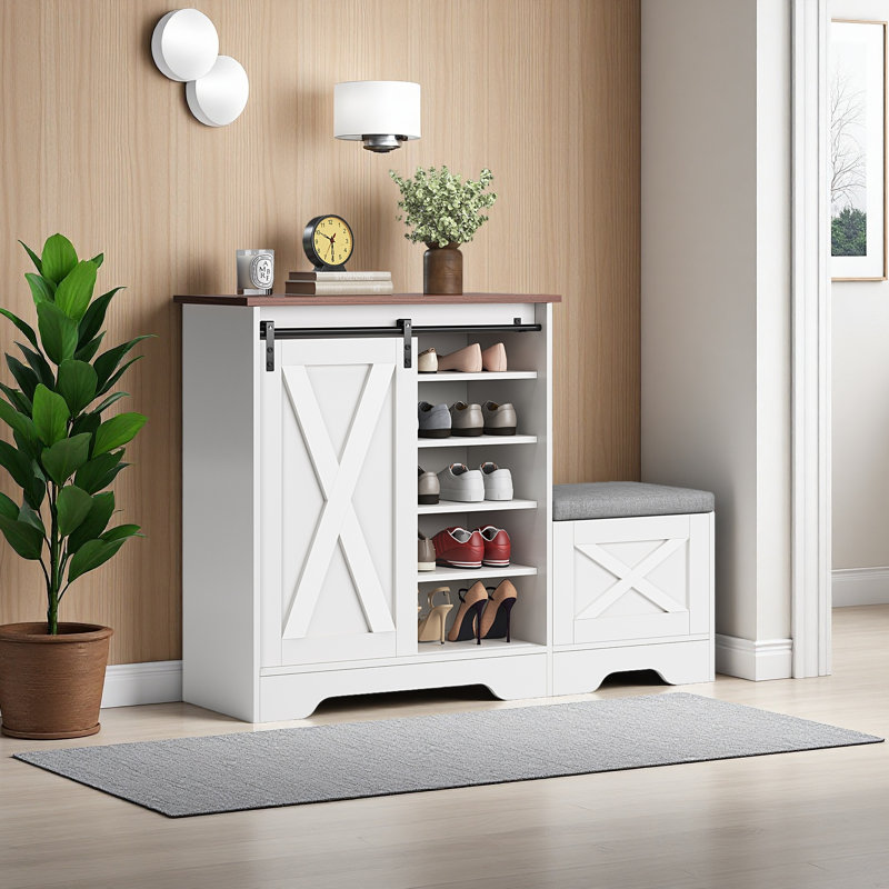 Armoire à chaussures, armoire à chaussures d'entrée de maison, armoire de rangement pour balcon d'entrée, étagère à chaussures de grande capacité