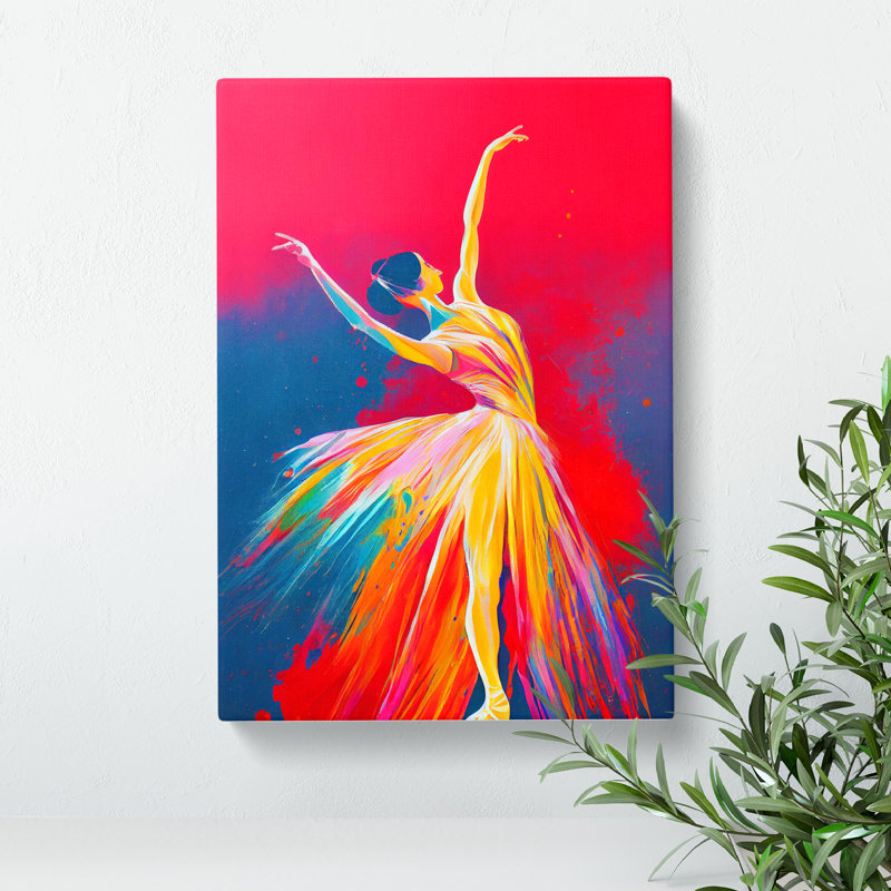 Ballerina Splash No.1 - Wrapped Canvas, 50cm H x 35cm W x 3cm D
