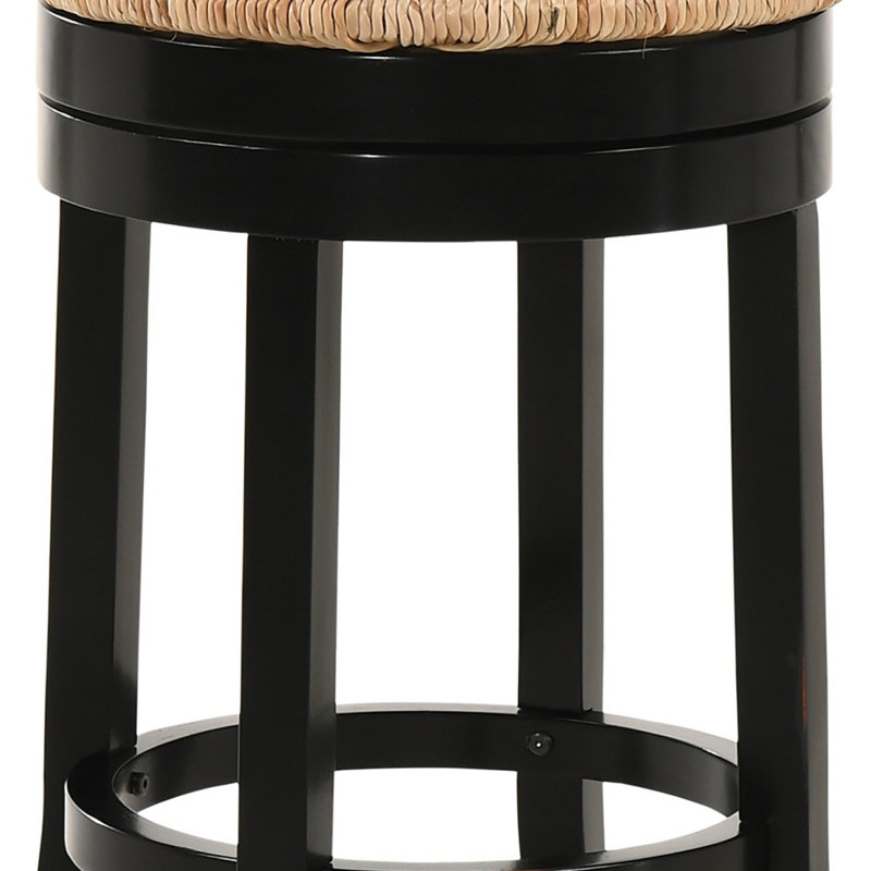 Tabouret de bar et de comptoir Tamasin, Tabouret de comptoir (siège d'une hauteur de 24 p, Noir antique