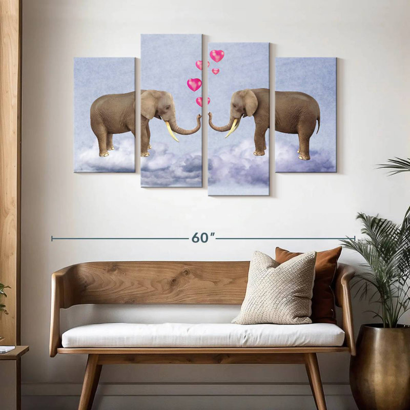 Hardie Elephant Love, 32" H x 52" W