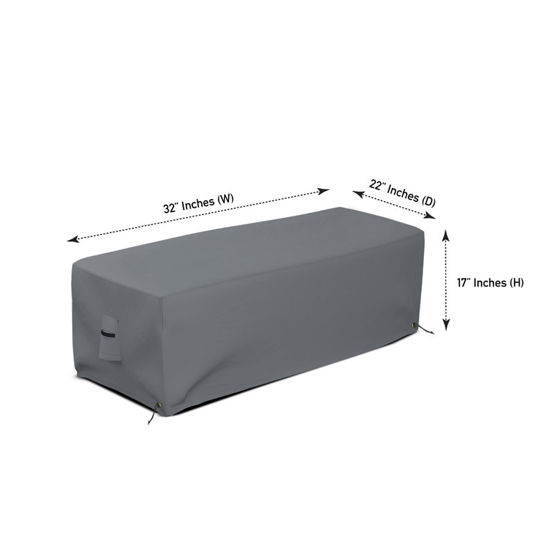 Outdoor Cover, 43.2cm H x 81.3cm W x 55.9cm D, Grey