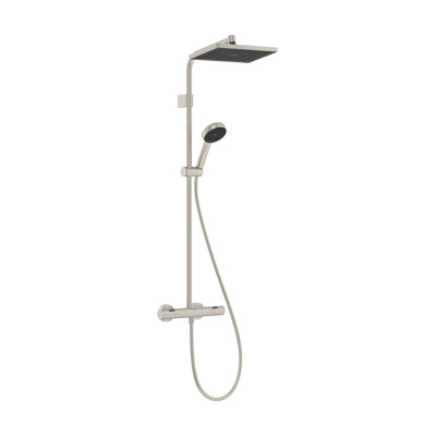 Tuyau de douche hansgrohe Activera Q 290 x 180, 1,75 gallon par minute, nickel brossé