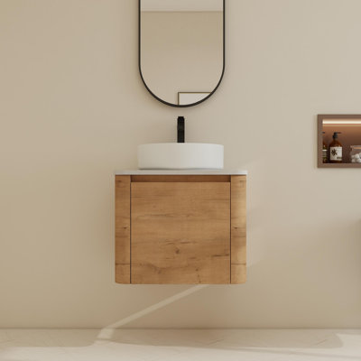 Ensemble de meuble-lavabo simple 24 po avec lavabo en céramique