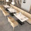 Banc rembourré en similicuir Light Luxury