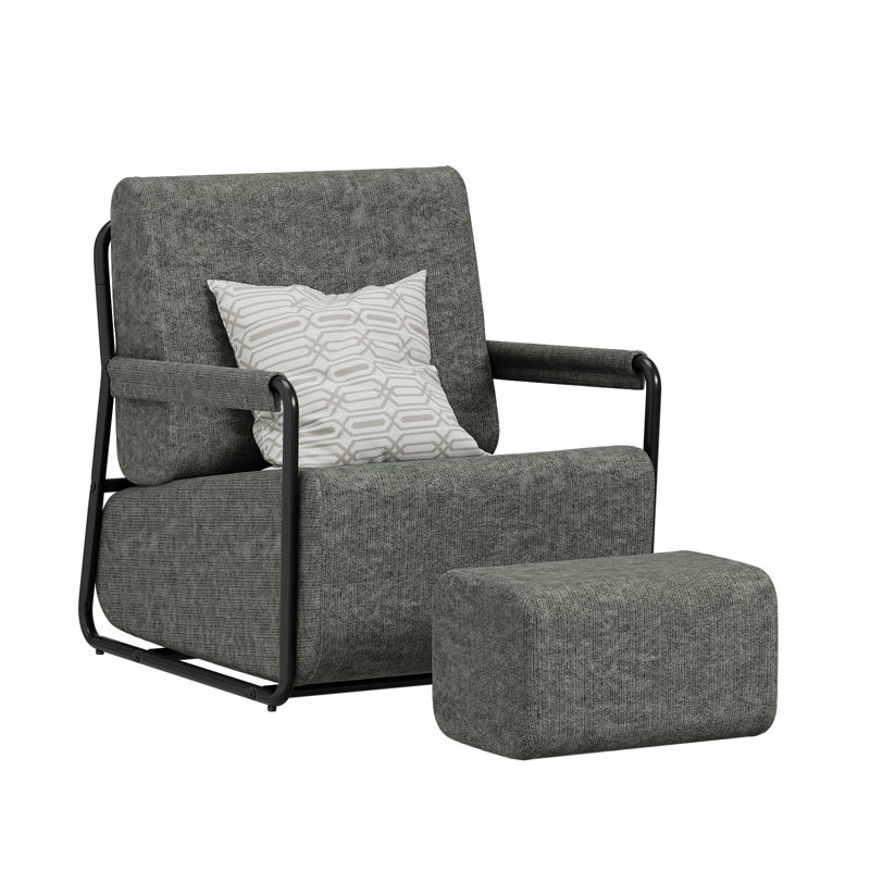 Upholstered Flannel Armchair