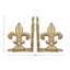 Serre-livres décoratif en métal vieilli fleur de lis-1151894881