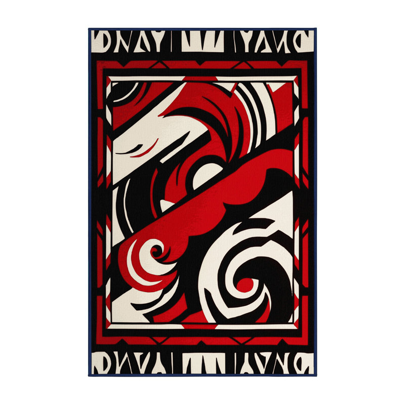 Sinister Swirl Rug, Rectangle 6' x 9'