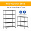 Heavy Duty 5 Tier Removable Metal Storage Shelving Unit With Thickened Wire