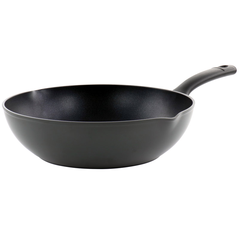 4.1 Quart Aluminum Nonstick Wok in Black