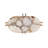 14" Komi Agate Oval Tray, White and Gold