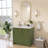 Stavya 36"H x 18"W Modern Minimalist Wall Mounted Oval Vanity Metal Mirror-556987474