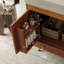Meuble-lavabo autoportant avec comptoir en faux marbre et lavabo en céramique, armoire de rangement à double porte de 30 po, bois d'ingénierie imperméable, pieds dorés