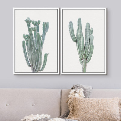 Succulents " Moody Gothic Butterfly Animals Dark Floral Botanical Artwork Paintings " 2 - Pieces