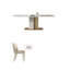 Simple Modern White Rock Slab Dining Table Sets-103283925
