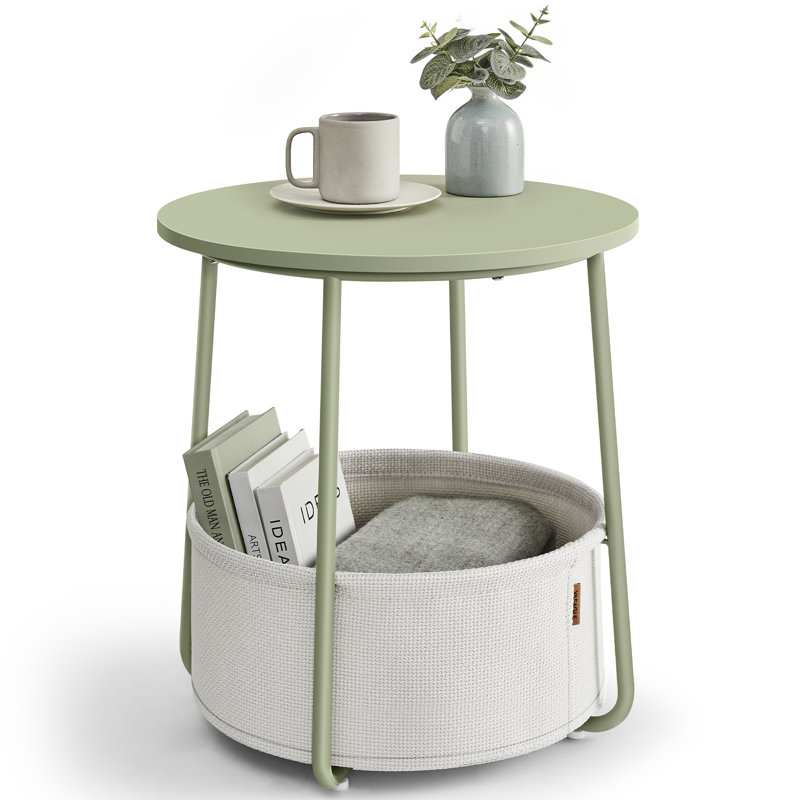 Lauranne Frame End Table, Green, White