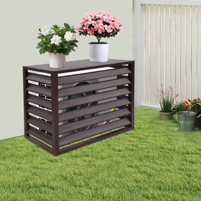1.5P 4-Panel Louvered Grille Privacy Air Conditioner Fence Panels For Outside Unit