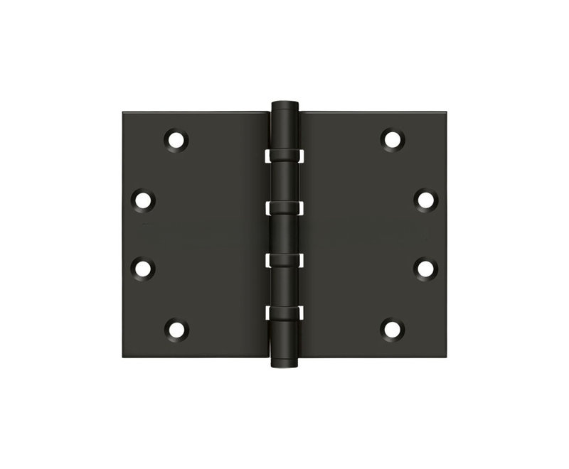 Deltana DSB4560BB10B 4-1/2" x 6" Square Corner Hinge, Ball Bearing in Oil-rubbed Bronze Pair
