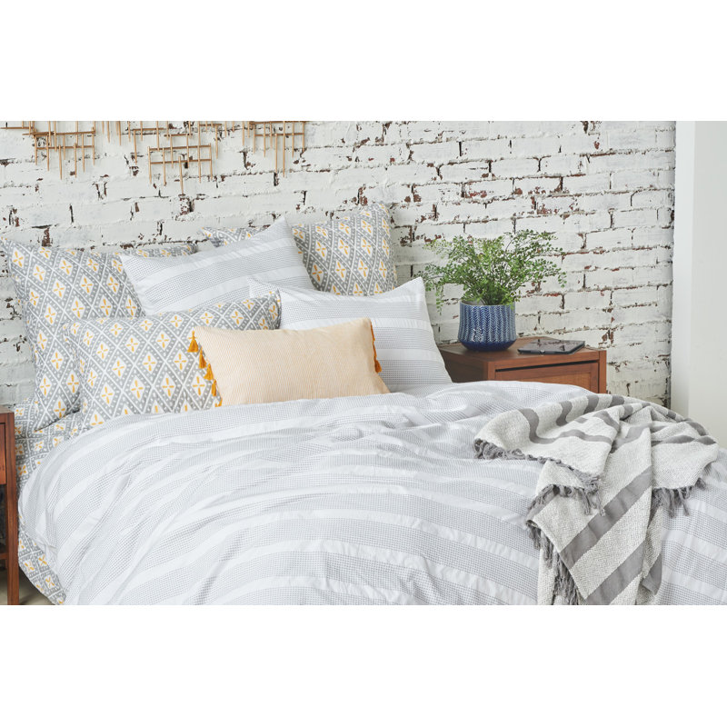 Housse de couette réversible en coton Mason, Housse de couette pour grand lit